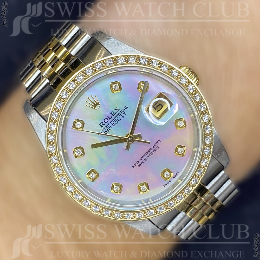 Rolex datejust 36mm mother of online pearl