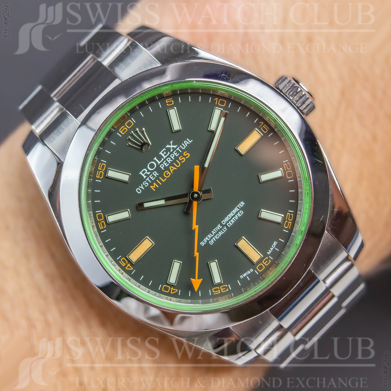 Rolex Milgauss 116400GV Swiss Watch Club